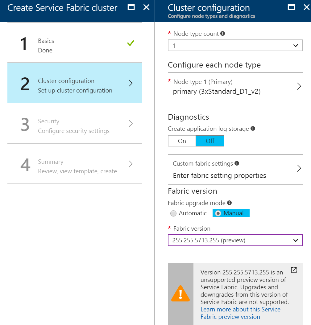Step 2 Create Service Fabric Cluster